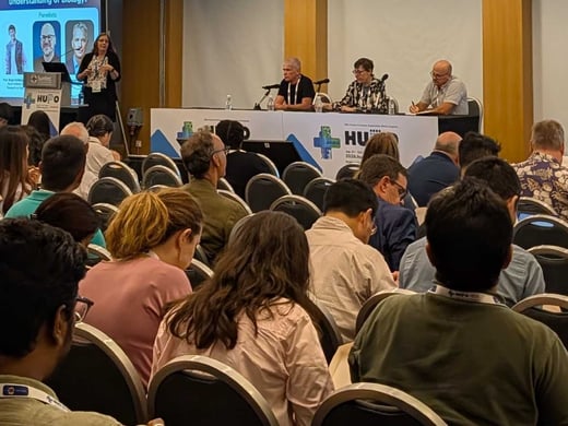 HUPO 2026 attendees listening to Nautilus' HUPO 2026 panelists