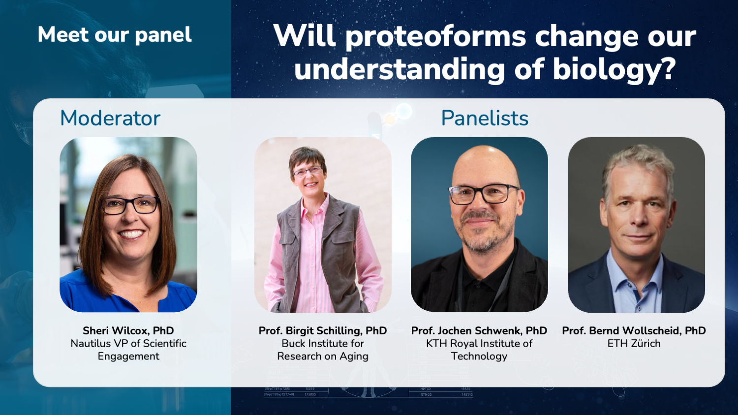 HUPO 2026 Panel - Will proteoforms change our understanding of biology